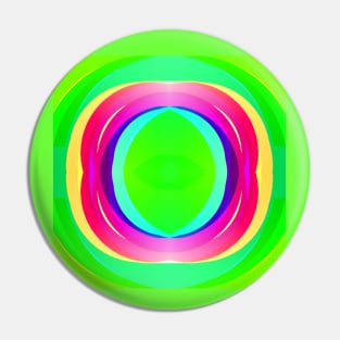 Multi Green Ring Kaleidoscope Pin