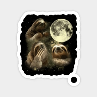 Sloth Bliss Sloths The Moon Print for Casual and Comfortable Tee Magnet