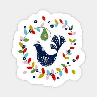 Classic Christmas  Partridge in a Pear Tree Magnet