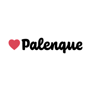 Palenque Mexico Heart Script T-Shirt