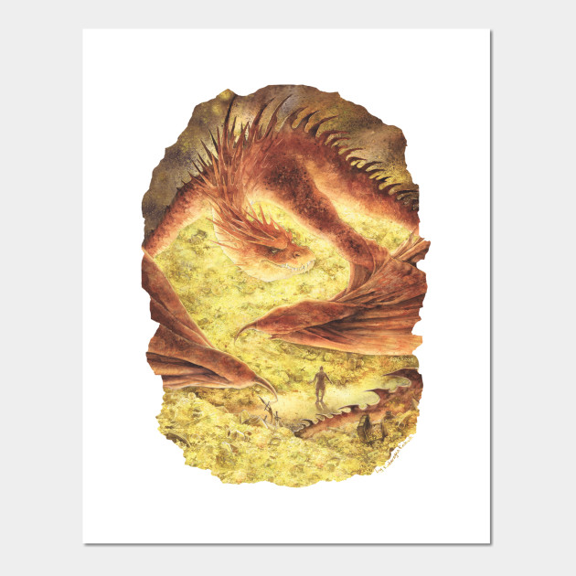 Smaug The Dragon Tolkien Illustration Tolkien Posters And