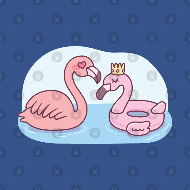 Funny Flamingo Loves Pink Flamingo Pool Float by rustydoodle