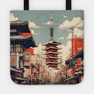 japan tokyo vintage travel tourism 13 Tote