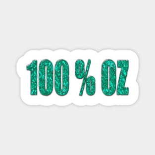 Aqua 100 percent OZ Magnet