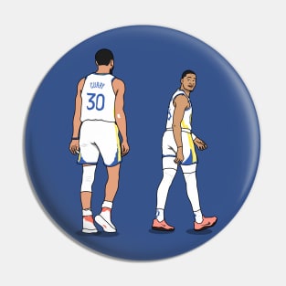 jordan poole looking at steph Pin