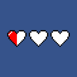 Last Half of 3 Pixel Hearts T-Shirt