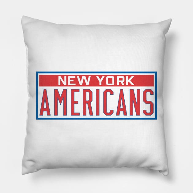 Defunct NY Americans "Amerks" Hockey 1941 Pillow by LocalZonly