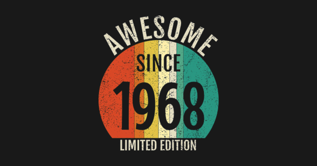 cool retro born in 1968, awesome since 1968 1968 Phone Case TeePublic