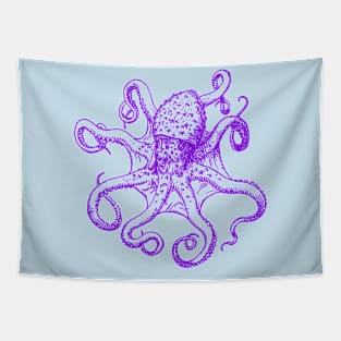 Vintage Purple Octopus Tapestry