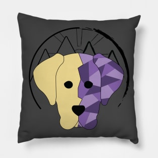 Geometric Yellow Lab Pillow