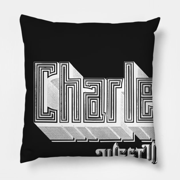 Vintage Charleston, WV Pillow by DonDota