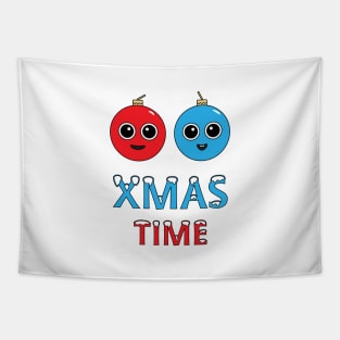 Xmas Time - Ornaments Tapestry