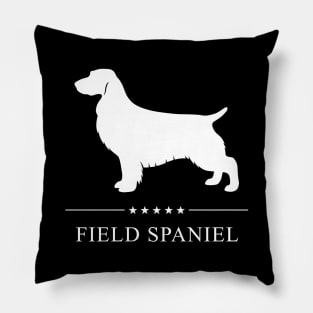 Field Spaniel Dog White Silhouette Pillow