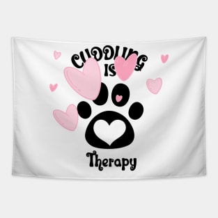 Cuddling Is My Therapy Tapestry