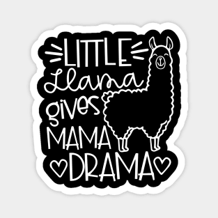 Funny Little Llama Gives Mama Drama Magnet