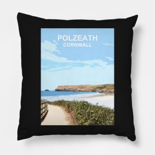 Polzeath Cornwall. Cornish gift. Kernow fishing harbour Pillow