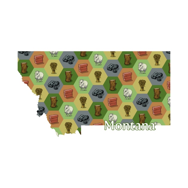 Montana State Map Board Games by adamkenney