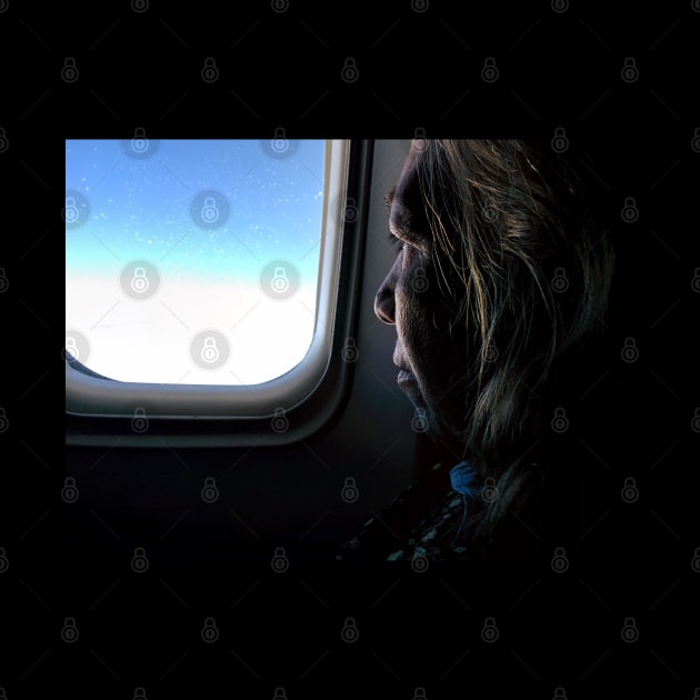 Woman Looking out the Airplane's Window by Random Beauty