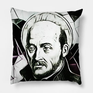 Ignatius of Loyola Black and White Portrait | Ignatius of Loyola Artwork 3 Pillow