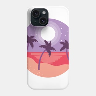 purple palm tree design Phone Case