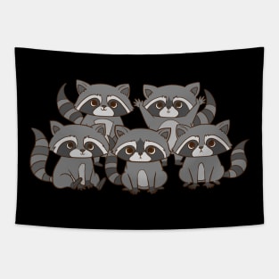 A sweet raccoon gang. Tapestry