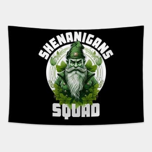 Shenanigans Squad Gnome Leprechaun Shamrock Matching St Patricks Day Tapestry