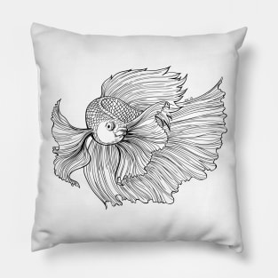 Siamese fighting fish Pillow