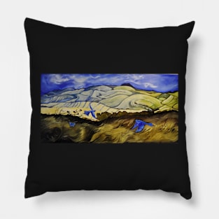 The blue breath of spring Pillow