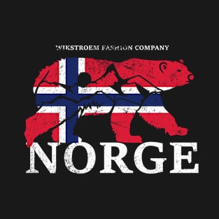Norwegen Bär wandern Berge Natur Expedition Urlaub T-Shirt