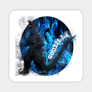 GODZILLA ON BLUE FIRE Magnet