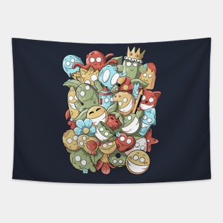 Colorful Doodles Tapestry