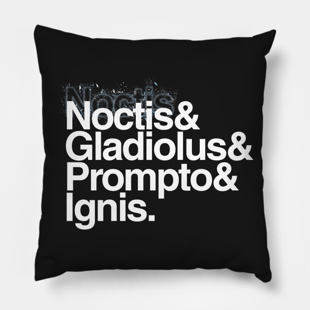 FFXV Helvetica Pillow by samuray