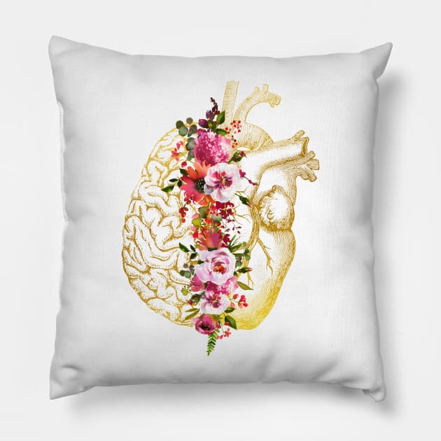 Heart And Brain Pillow by erzebeth