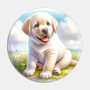 Watercolor Labrador Retriever Puppies - Cute Puppy Pin