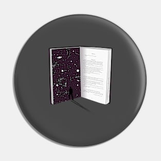 Book Space Travel Pin