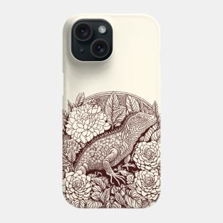 The Iguana's Monochrome Charm Phone Case