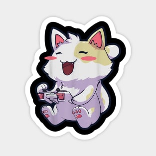 Anime Gamer Gaming Video Games Cat Magnet