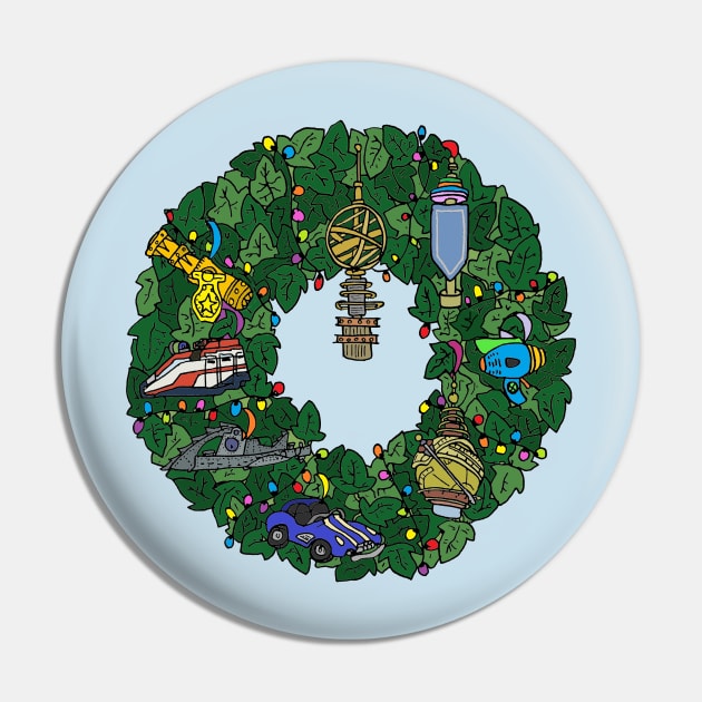 Disneyland Paris - Discoveryland Wreath Pin by JennyGreneIllustration