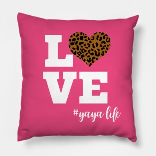 Love Yaya Life Leopard Print Heart Pillow