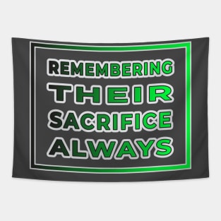 Remembering Their Sacrifice, Always - Tribute Collection Tapestry