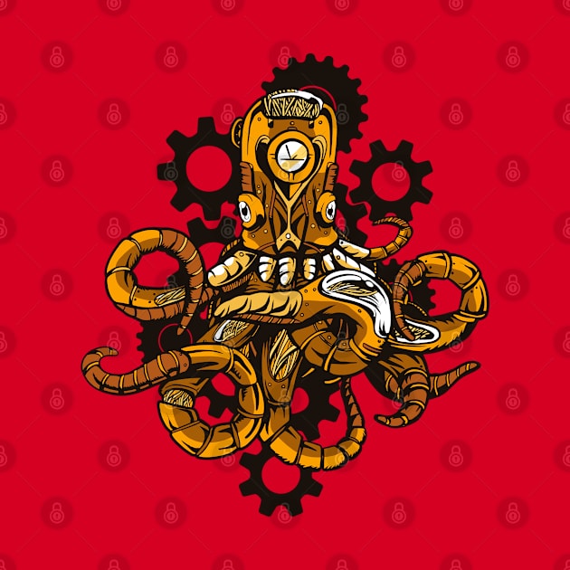 Steampunk Octopus by Hmus