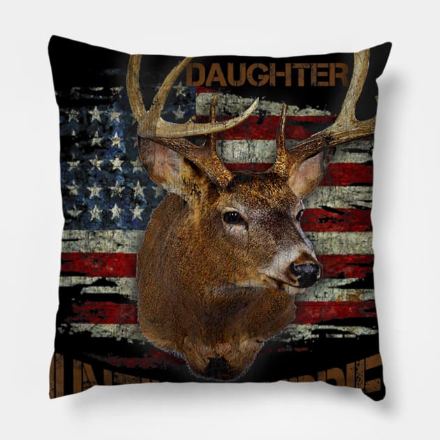 Father and Daughter Hunting Buddies For Life Gift Dad Daddy Pillow by wcfrance4