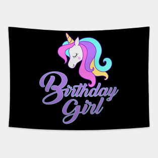 'Unicorn Birthday Girl' Perfect Birthday Girl Gift Tapestry