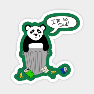 sad trash panda Magnet