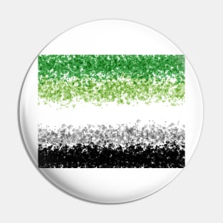 Aromantic Flag Painted Design Pin