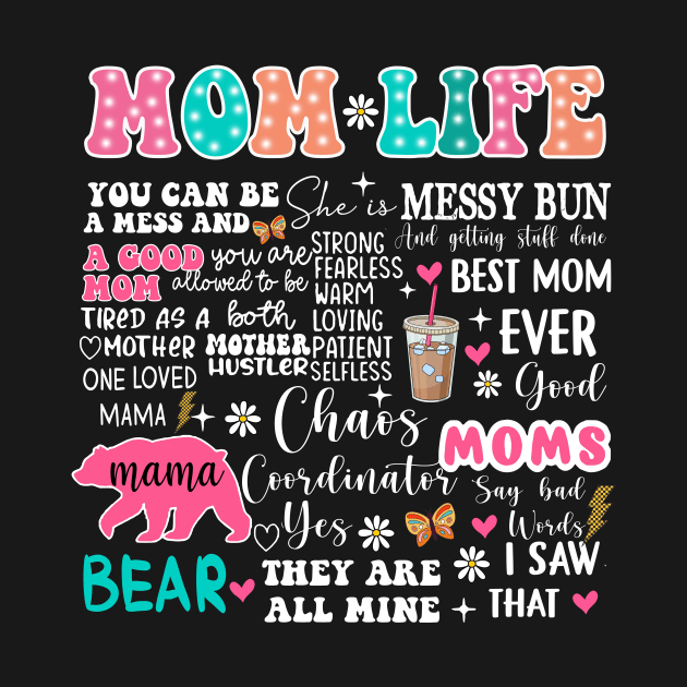 Retro Mom Life, Mothers Day, Groovy Mama, She is Mom, Blessed Mom, Mother's Day by artbyGreen