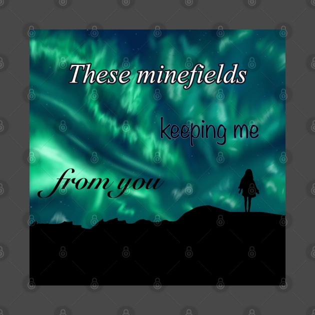 faouzia silhouette with lyrics a mountain and green northern lights by Simplephotoqueen