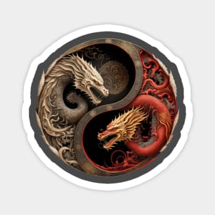 Two Dragons Magnet