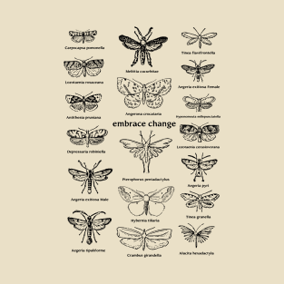 Vintage Butterfly Collection Pattern T-Shirt