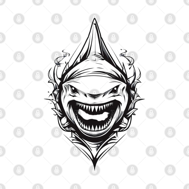 shark mouth tattoo design by design19970